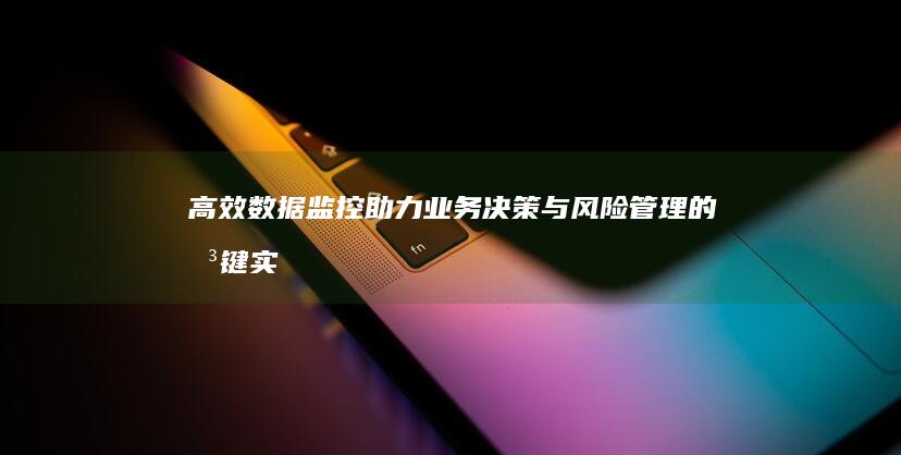 高效数据监控：助力业务决策与风险管理的关键实践